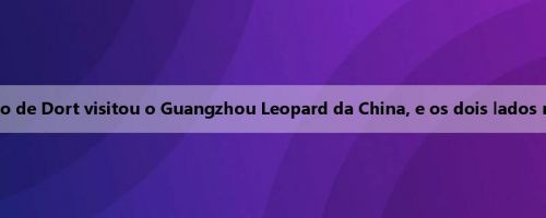 O presidente da região da Ásia-Pacífico de Dort visitou o Guangzhou Leopard da China, e os dois lados mantiveram discussões e intercâmbios