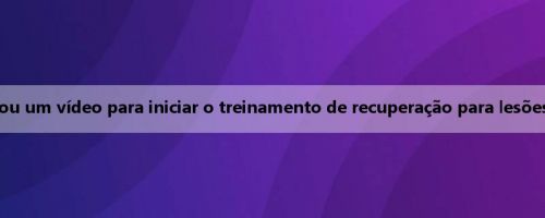 A agência de notícias Tatum lançou um vídeo para iniciar o treinamento de recuperação para lesões no tendão de Aquiles na piscina