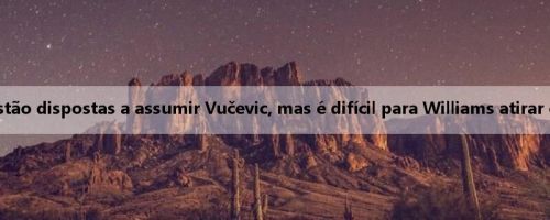 Repórter: Eu acredito que algumas equipes estão dispostas a assumir Vučevic, mas é difícil para Williams atirar e por causa de problemas de contrato e saúde